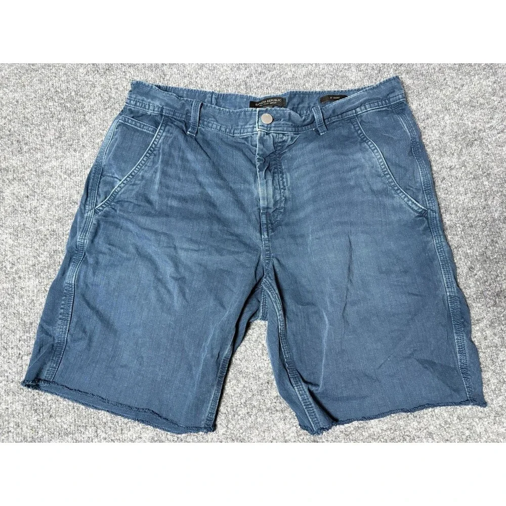 Banana Republic Mill Valley Surplus Chino Shorts Mens 32 Blue 8
